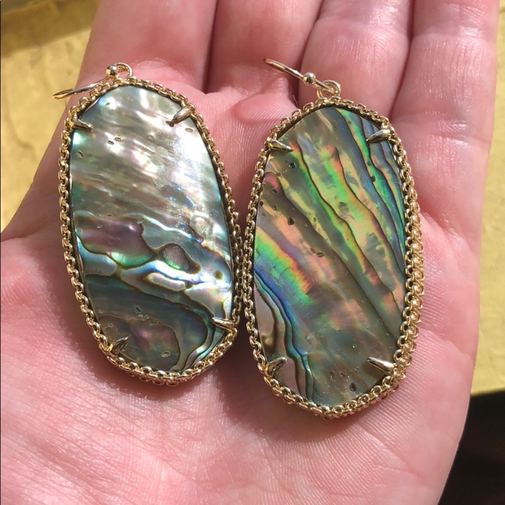 RARE!! Kendra Scott Deily abalone earrings
